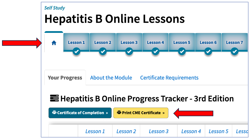 Home tab progress tracker